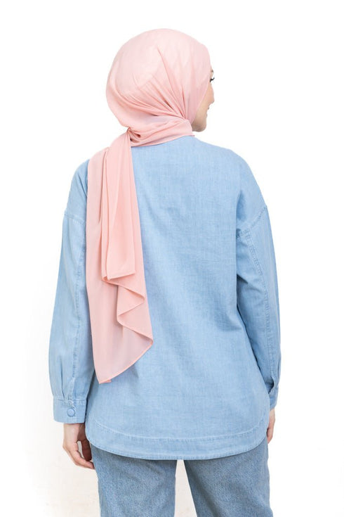 Ice Embellished Denim Shirt - Khotwh
